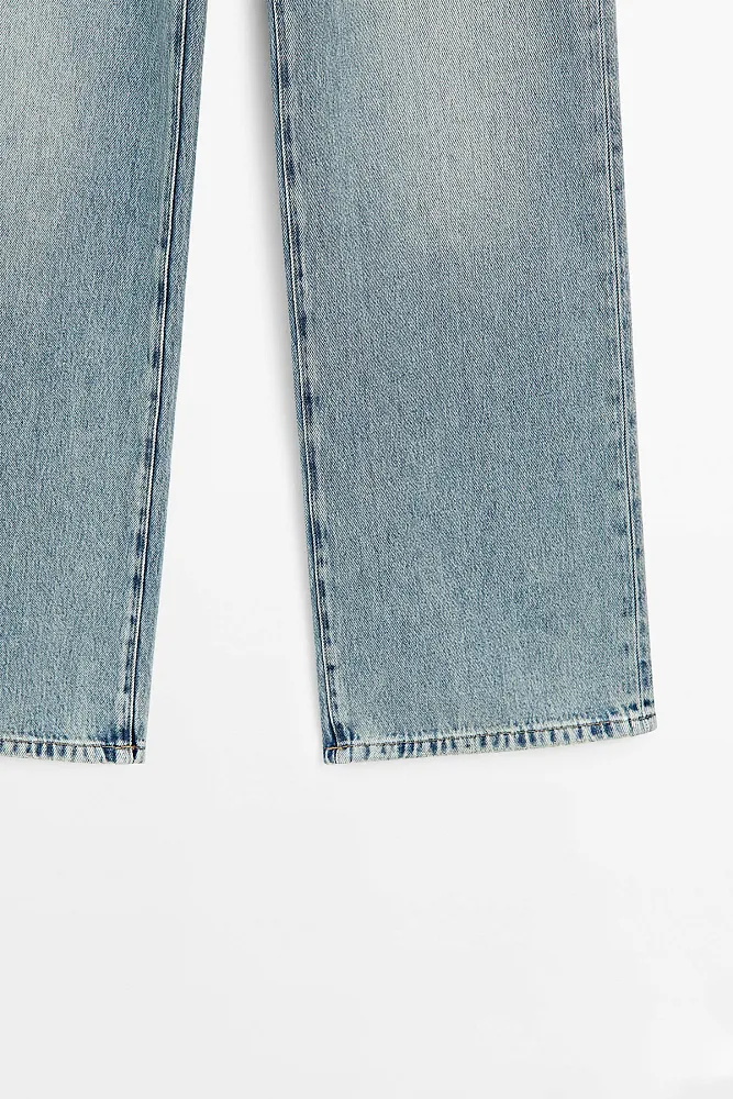 Широкие джинсы с высокой посадкой MASSIMO DUTTI