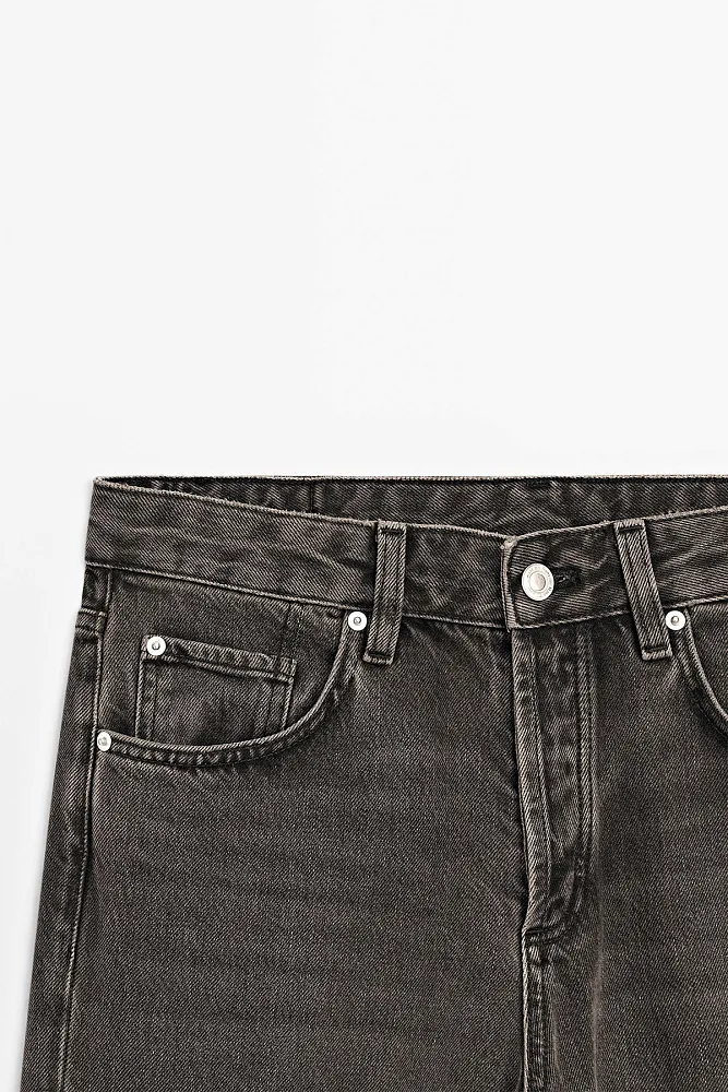 Широкие джинсы со средней посадкой MASSIMO DUTTI