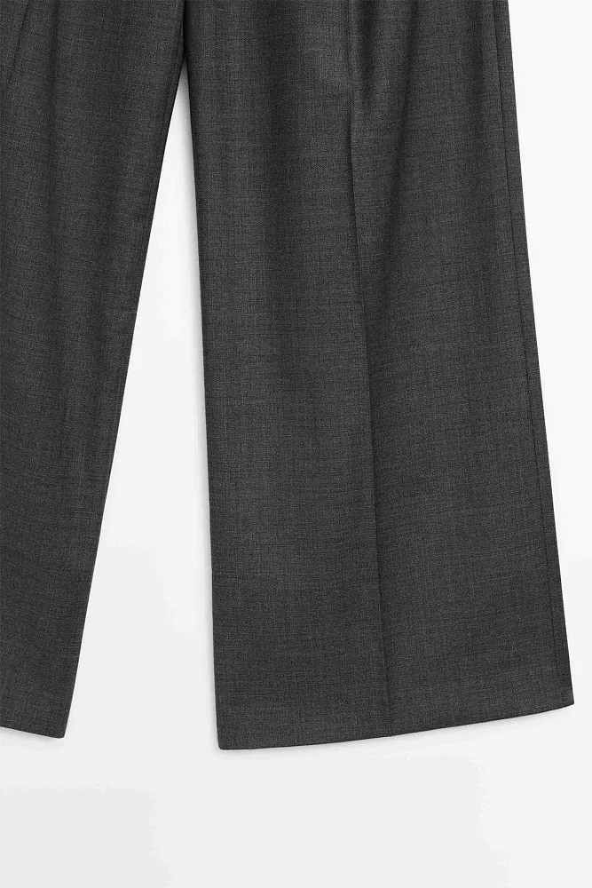 Прямые шерстяные брюки MASSIMO DUTTI