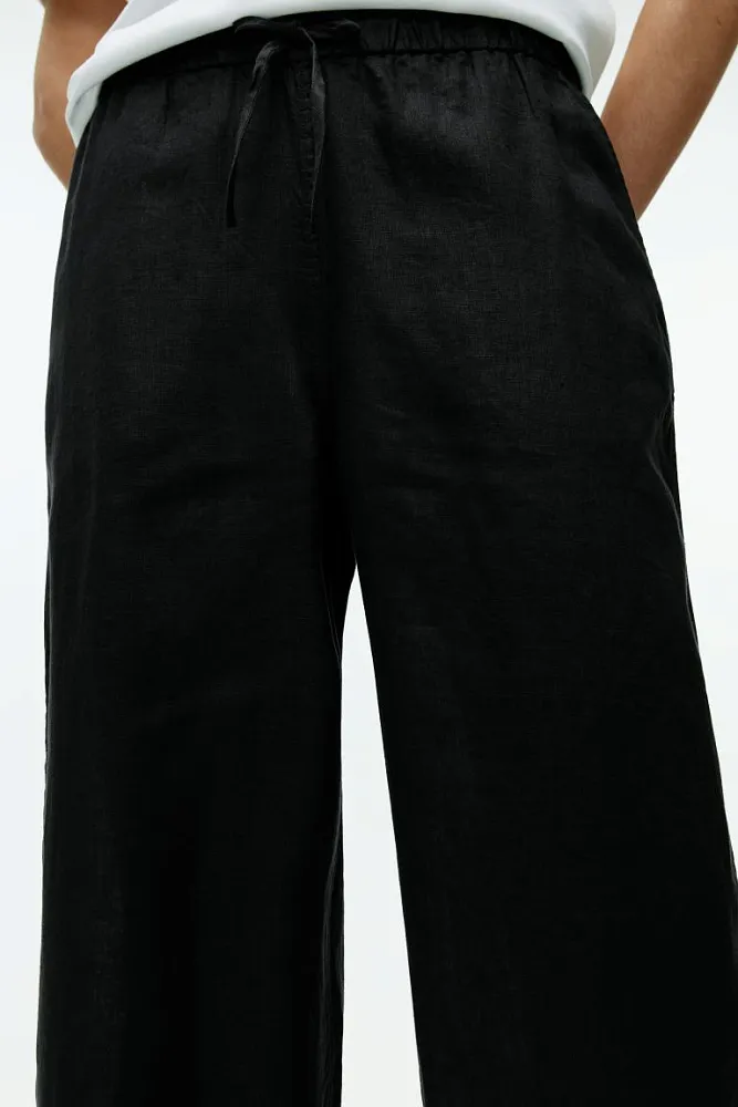 Льняные брюки со шнуровкой ARKET