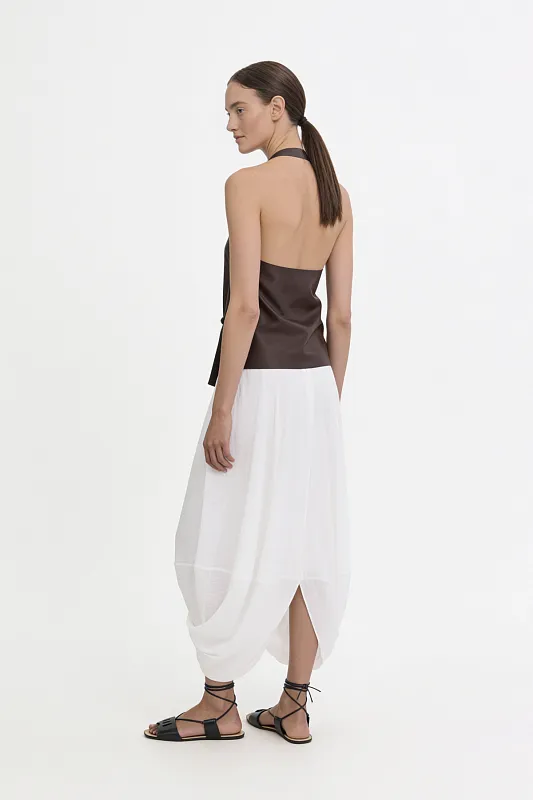 Юбка миди с драпировкой MASSIMO DUTTI Юбка миди с драпировкой MASSIMO DUTTI