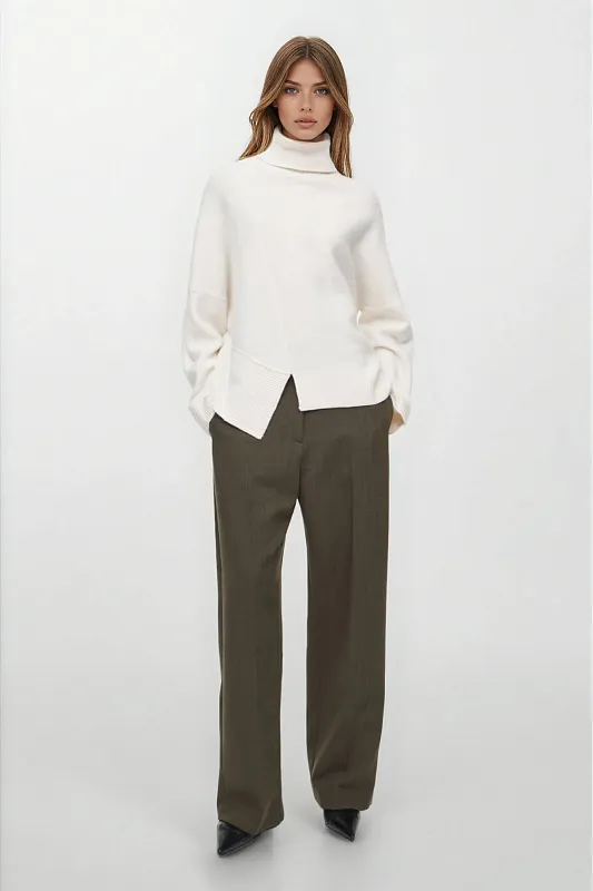 Асимметричный свитер из шерсти мериноса COS Асимметричный свитер из шерсти мериноса COS