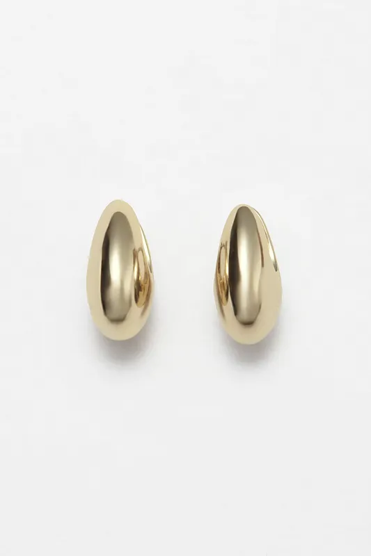 Овальные серьги-кольца Овальные серьги-кольца