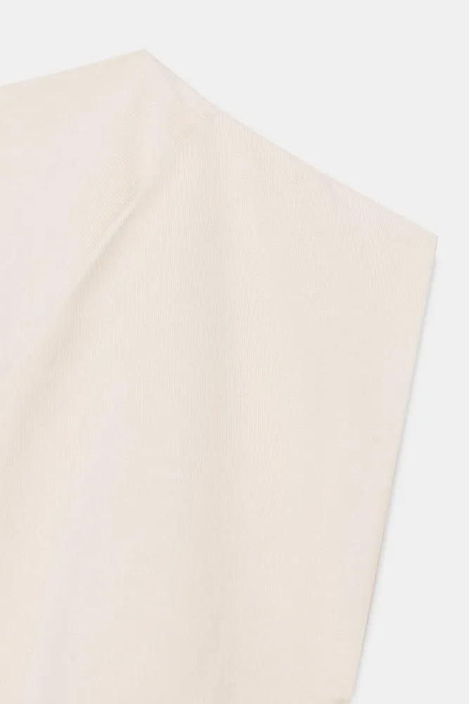 Хлопковый топ с драпировкой ZARA