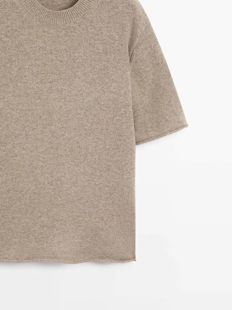 Свободный джемпер из шерсти MASSIMO DUTTI