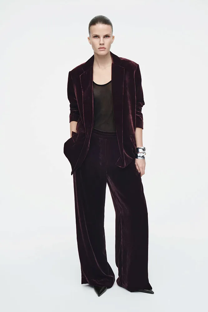 Брюки из шелка и бархата COS