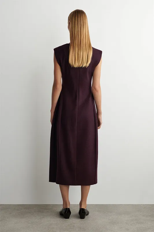 Скульптурное платье-миди из ворсистой шерсти COS Скульптурное платье-миди из ворсистой шерсти COS