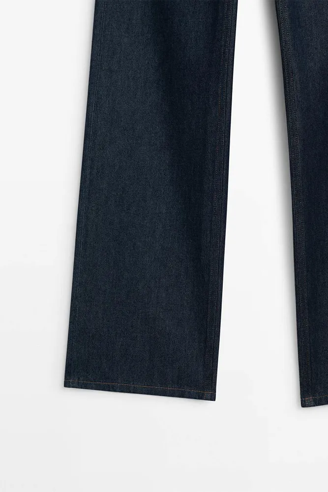 Широкие джинсы со средней посадкой MASSIMO DUTTI