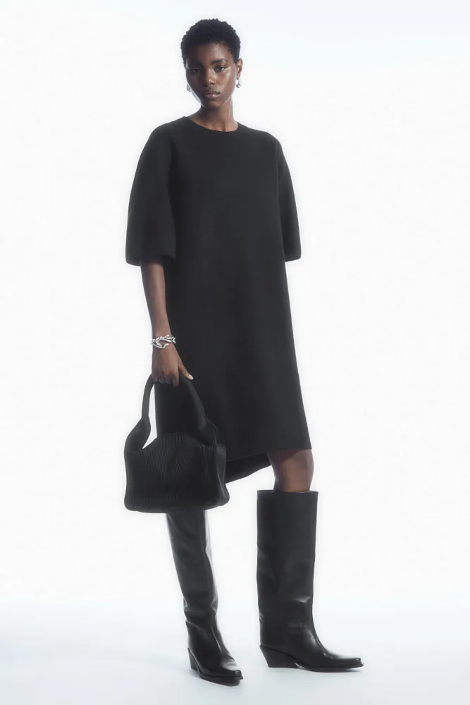 Платье-футболка oversize из шерсти COS