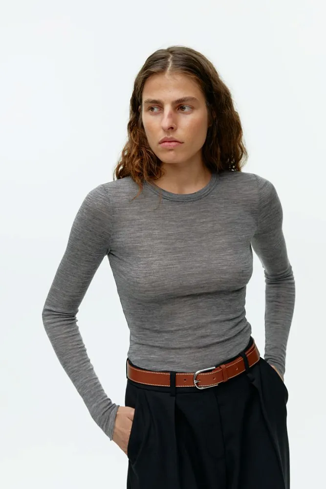 Лонгслив из шерсти мериноса ARKET