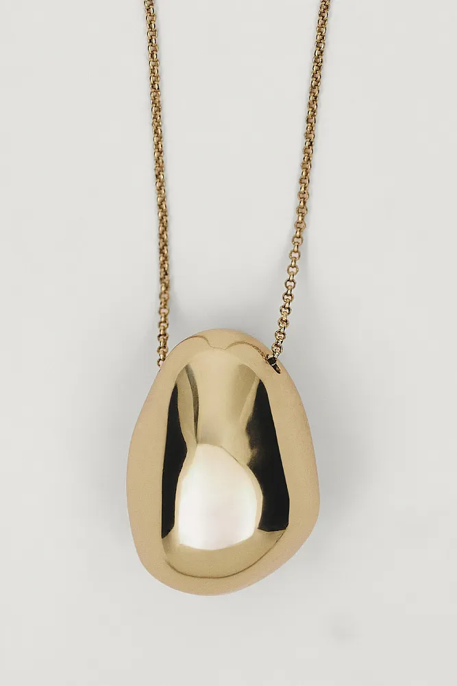 Ожерелье-цепочка с подвеской "Шар" асимметричной формы MASSIMO DUTTI