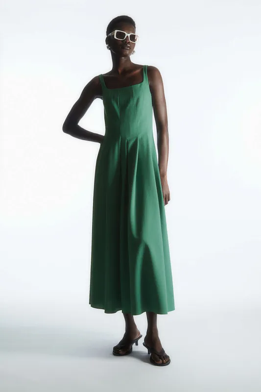 Платье миди из плиссированного джерси COS  