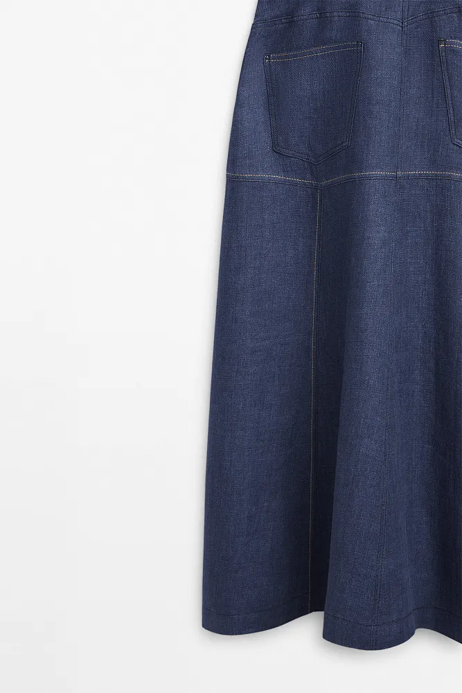 Платье льняное MASSIMO DUTTI