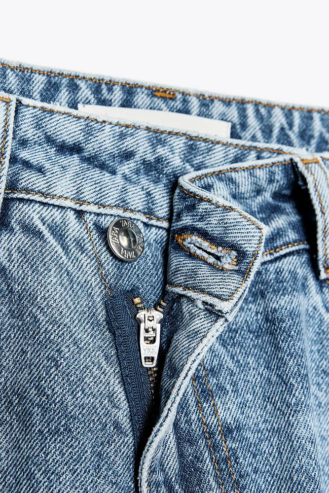 Прямые джинсы с высокой посадкой ZARA