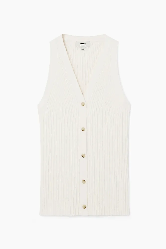 Трикотажный жилет с v-образным вырезом COS