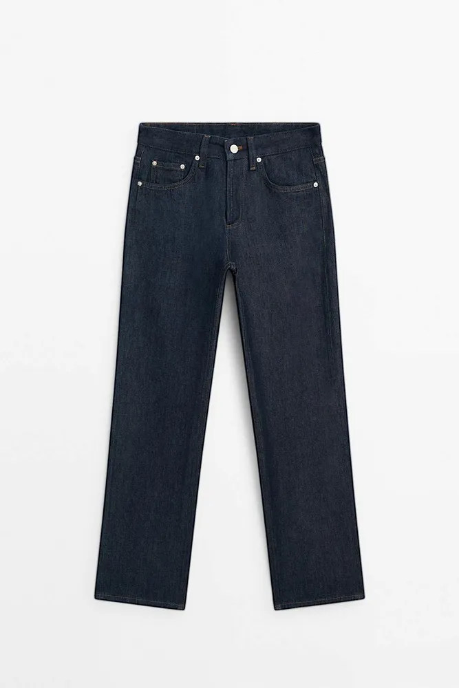 Широкие джинсы со средней посадкой MASSIMO DUTTI