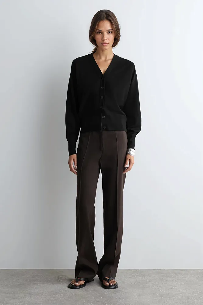 Кардиган из шерсти мериноса с рукавами "летучая мышь" COS