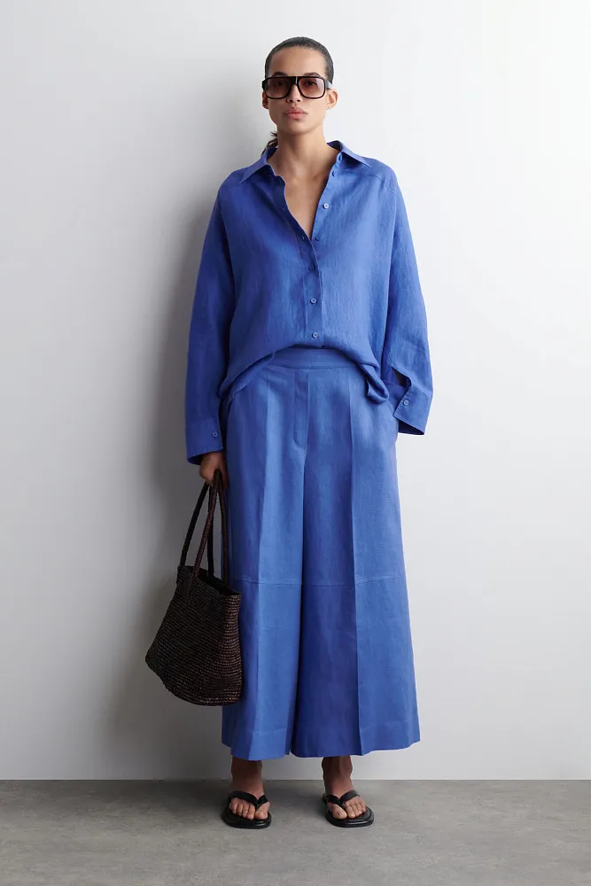 Льняная рубашка свободного кроя COS