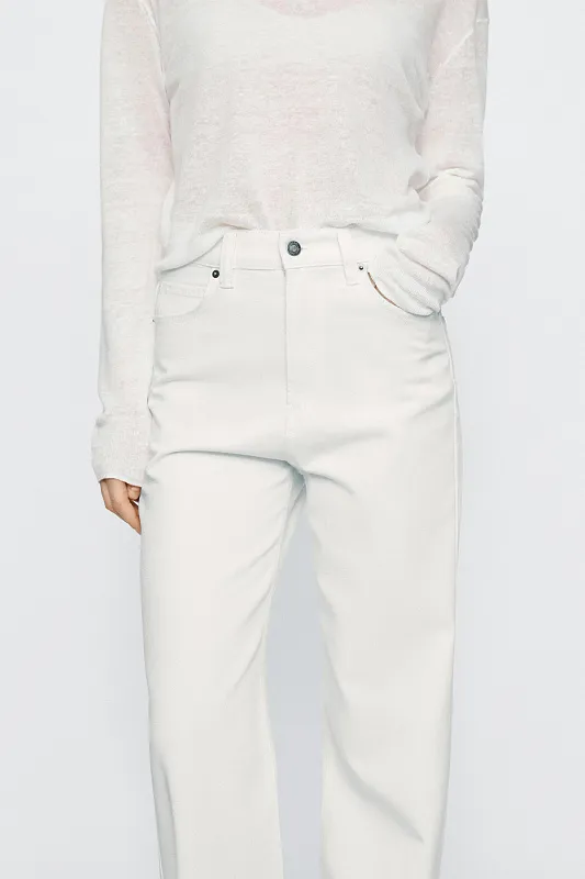 Широкие джинсы с высокой посадкой MASSIMO DUTTI   Широкие джинсы с высокой посадкой MASSIMO DUTTI