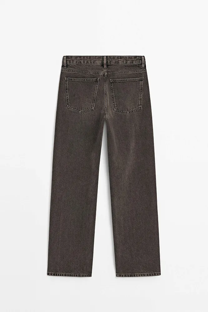 Широкие джинсы со средней посадкой MASSIMO DUTTI