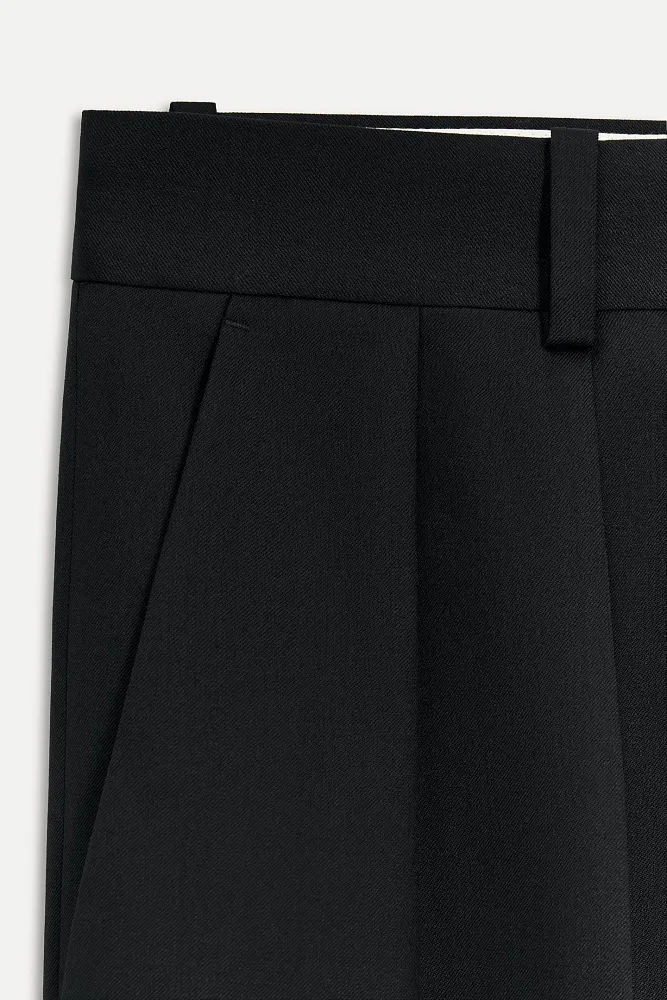 Шерстяные брюки с вытачками ZARA