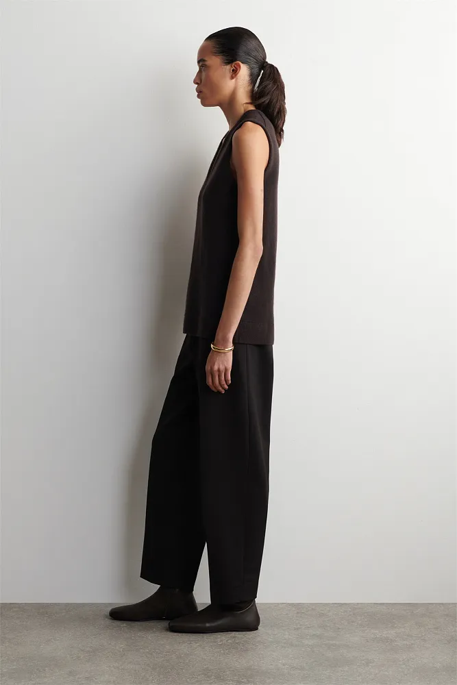 Жилет-туника с V-образным вырезом из шерсти COS