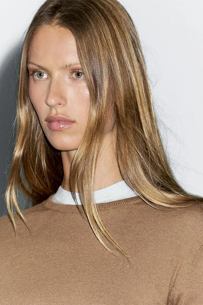 Джемпер из смесовой шерсти MASSIMO DUTTI