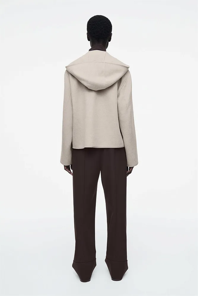 Шерстяная куртка с капюшоном COS