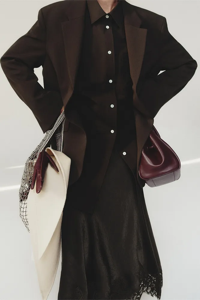 Кожаная сумка через плечо ARKET