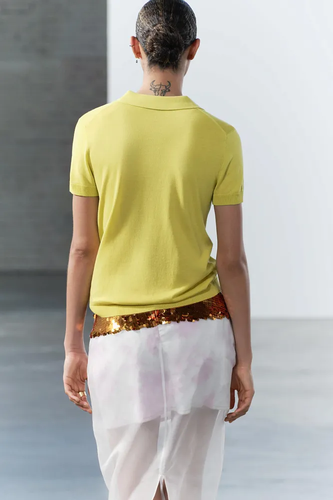 Трикотажная рубашка-поло ZARA