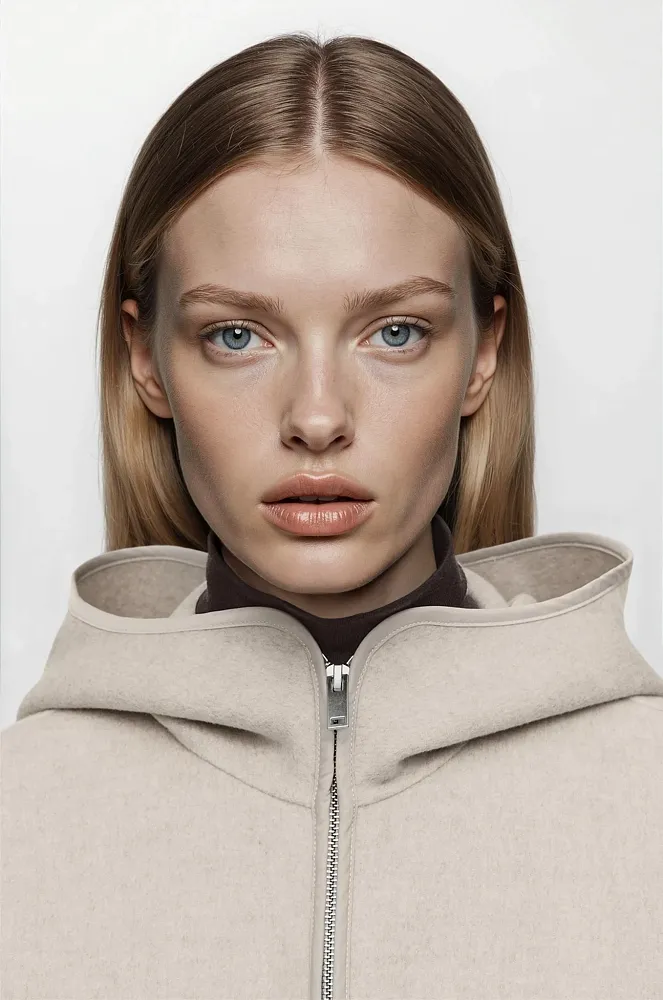 Шерстяная куртка с капюшоном COS