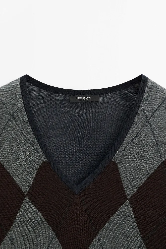 Пуловер из смеси шерсти и шелка MASSIMO DUTTI
