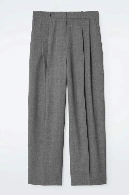 Широкие брюки из твила