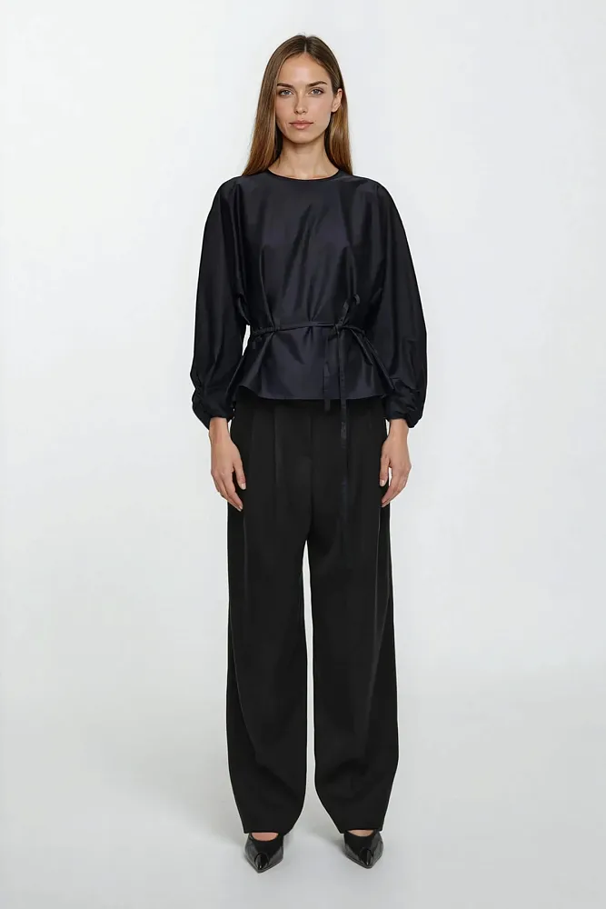 Блуза с баской и кулиской COS