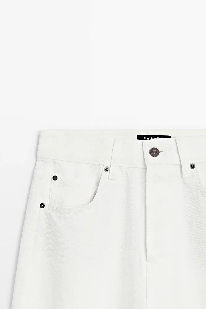 Прямые джинсы с завышенной посадкой MASSIMO DUTTI