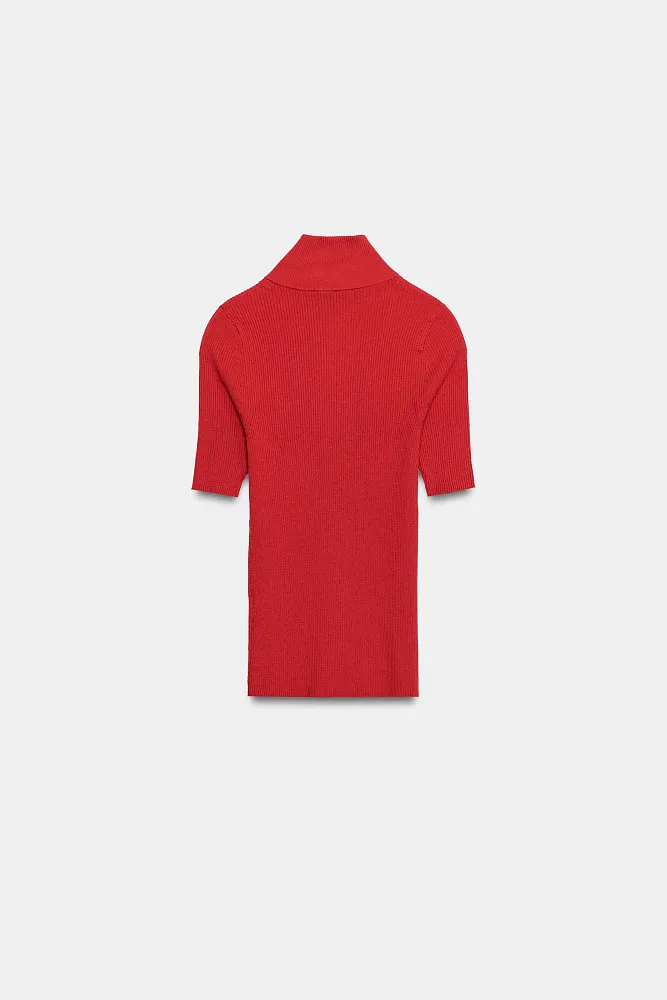 Трикотажный топ в рубчик ZARA