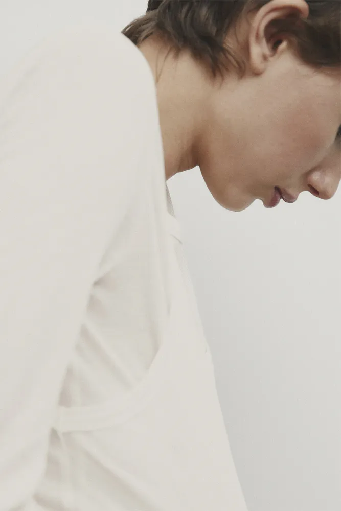 Лонгслив в рубчик MASSIMO DUTTI