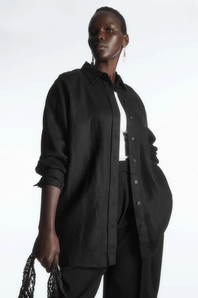 Льняная рубашка oversize