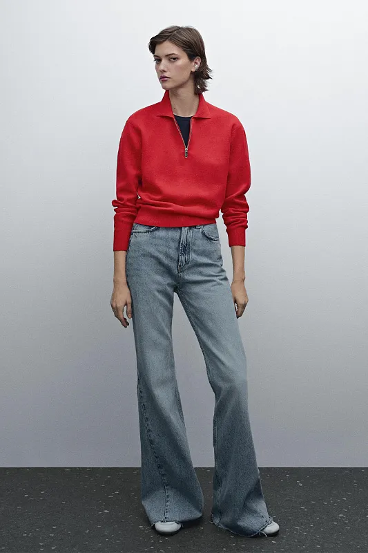 Джемпер-поло Milano с полумолнией