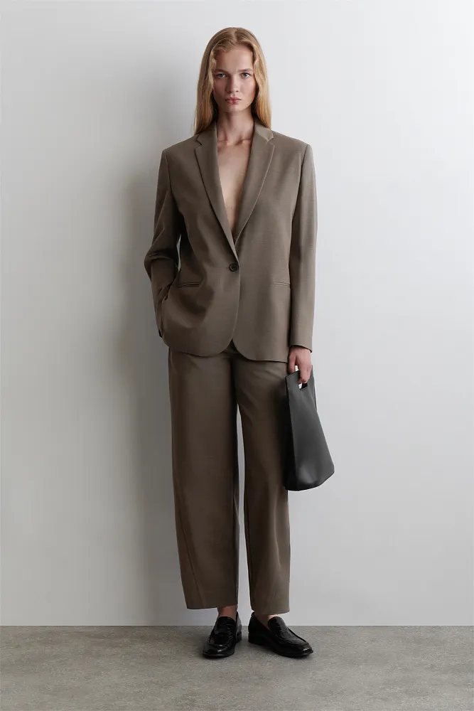 Укороченные шерстяные брюки Укороченные шерстяные брюки