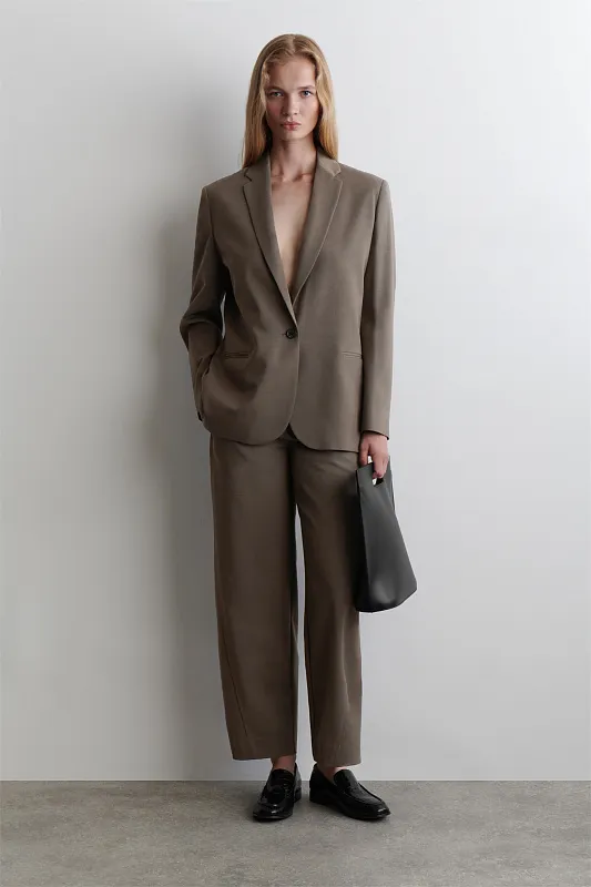 Укороченные шерстяные брюки