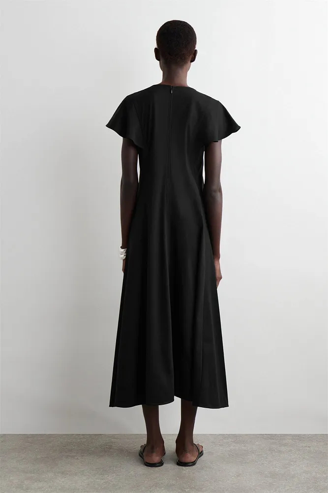 Платье-миди из хлопка с рукавами-лепестками COS