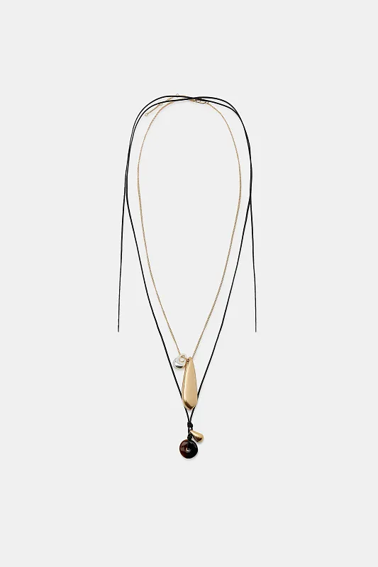 Набор из 2 ожерелий с подвесками в форме капель ZARA Набор из 2 ожерелий с подвесками в форме капель ZARA