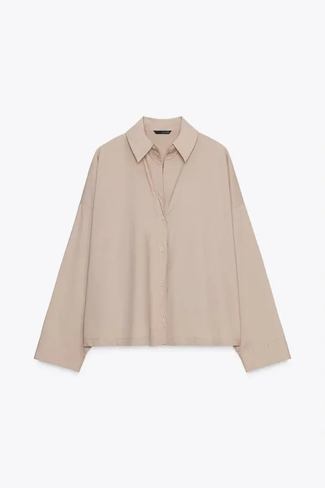 Рубашка из поплина ZARA