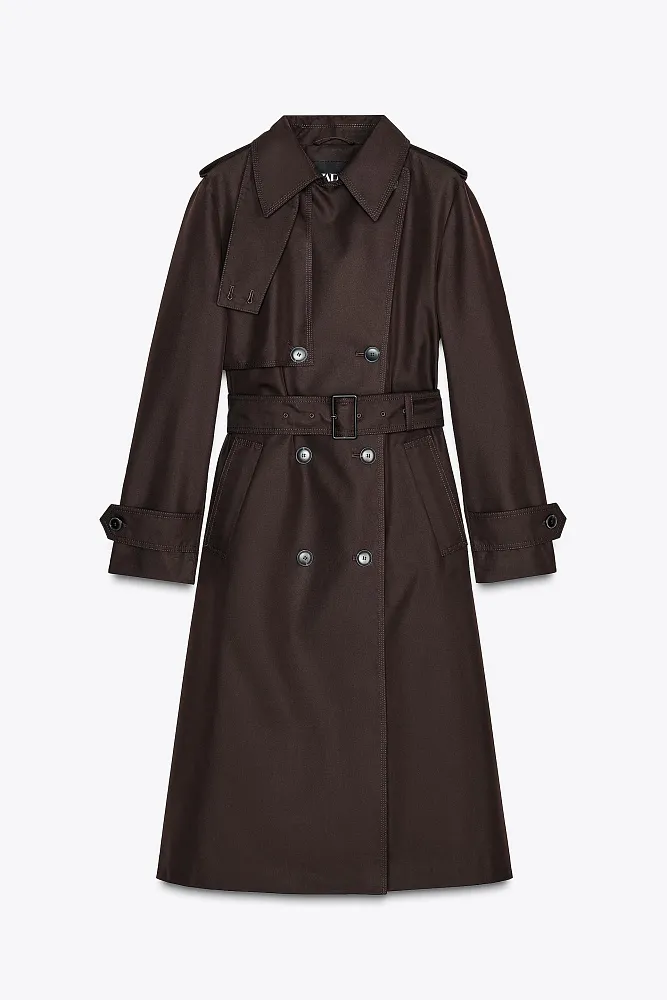 Водоотталкивающий тренч ZARA