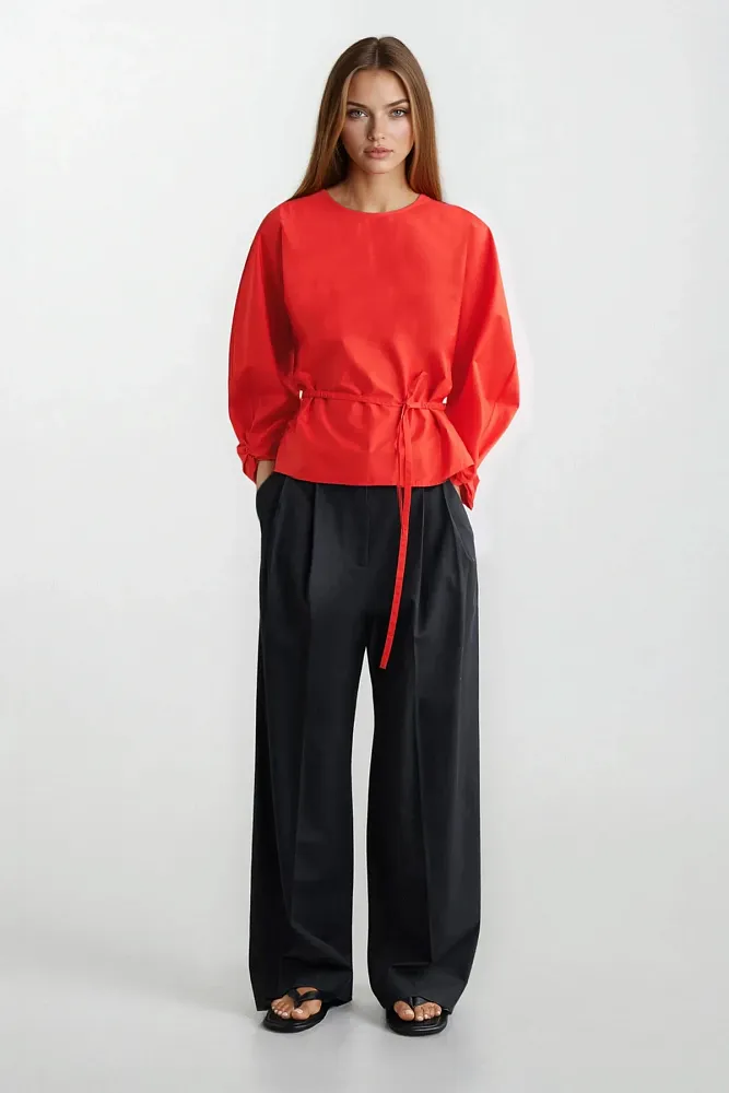 Блуза с баской и кулиской COS
