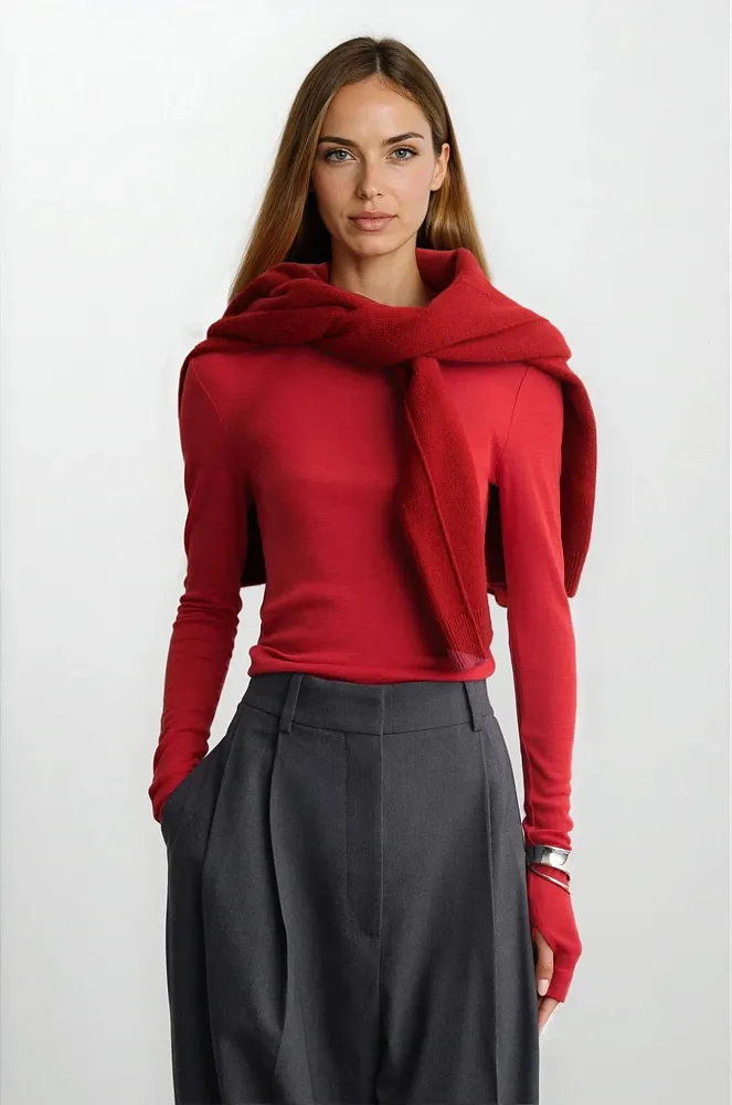 Лонгслив из тонкой шерсти мериноса