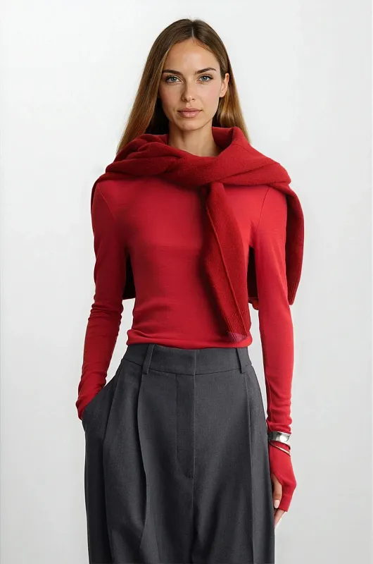 Лонгслив из тонкой шерсти мериноса