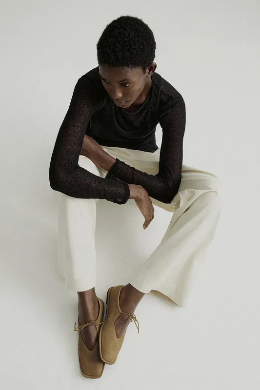 Замшевые балетки MASSIMO DUTTI Замшевые балетки MASSIMO DUTTI