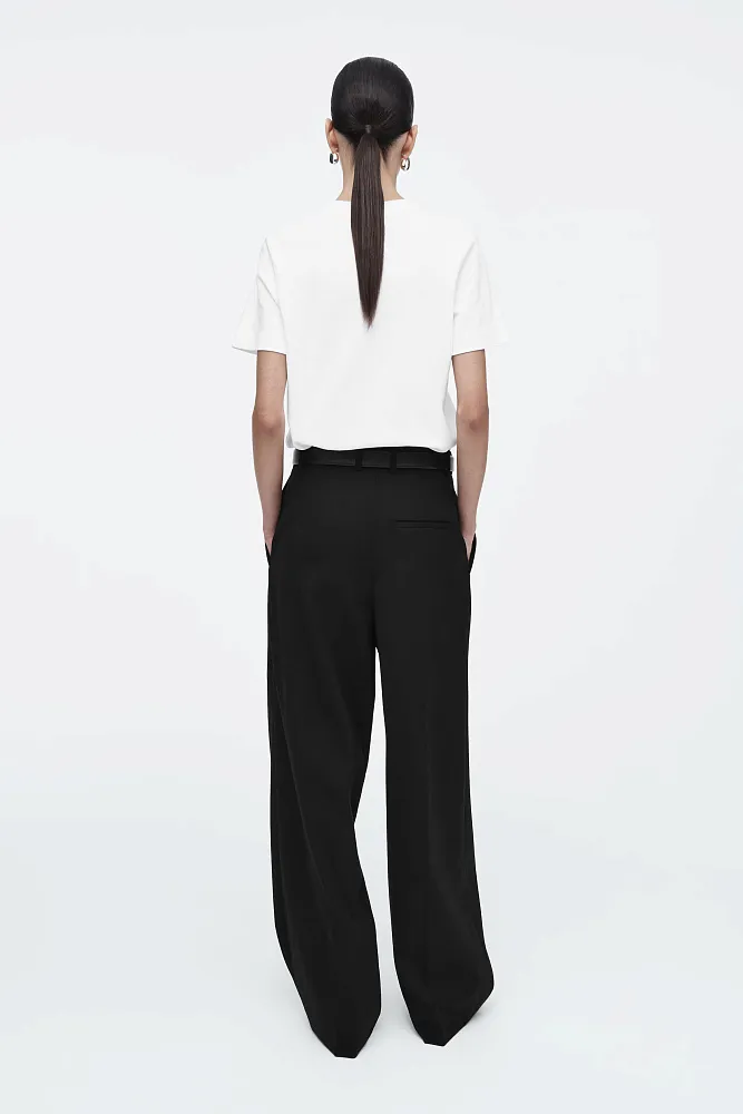 Свободные шерстяные брюки COS